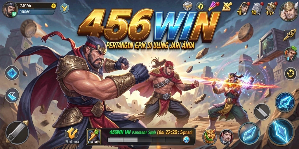 Gameplay seru dalam 456WIN yang menampilkan pertarungan karakter.
