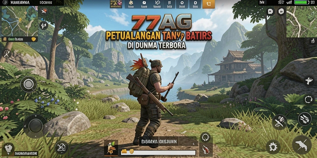 Tangkapan layar gameplay <strong>77AG</strong> yang menunjukkan eksplorasi dunia terbuka.