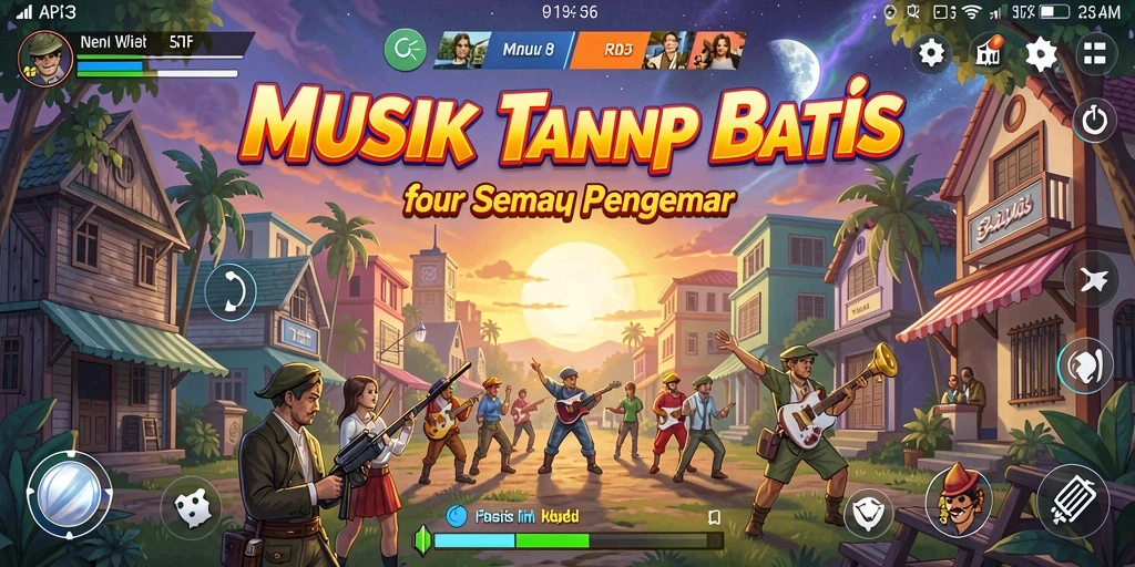 Tampilan screenshot utama API33 menampilkan pengalaman musik yang interaktif.