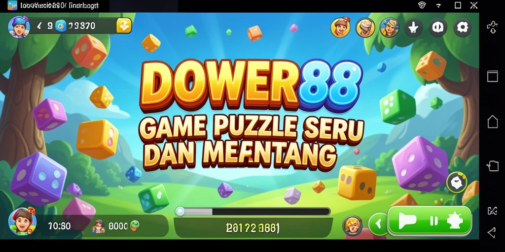 Screenshot utama DOWER88 menampilkan gameplay puzzle yang seru dan menarik.