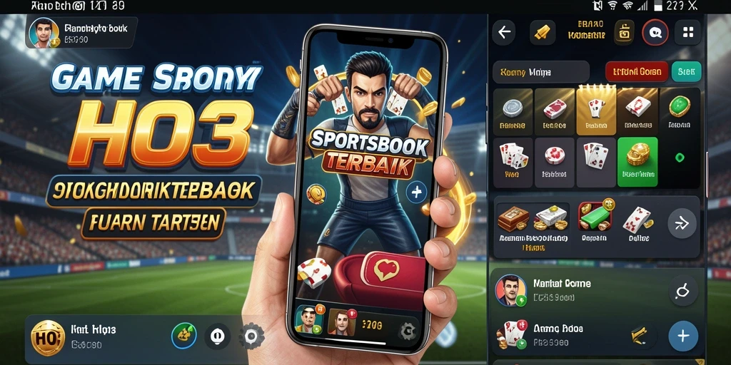 Screenshot utama HO3 menampilkan antarmuka taruhan olahraga yang menarik.