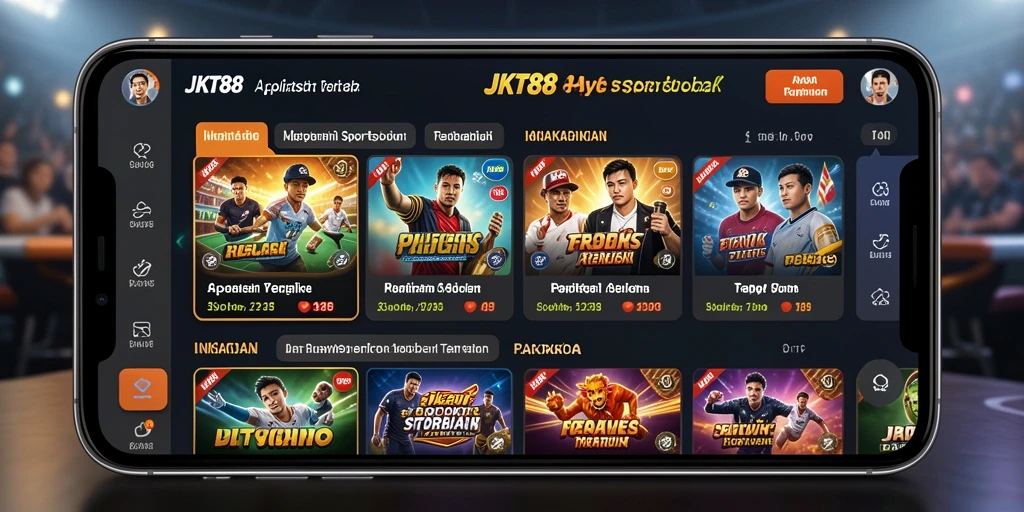 Screenshot utama JKT88 menampilkan antarmuka yang menarik dan mudah digunakan.