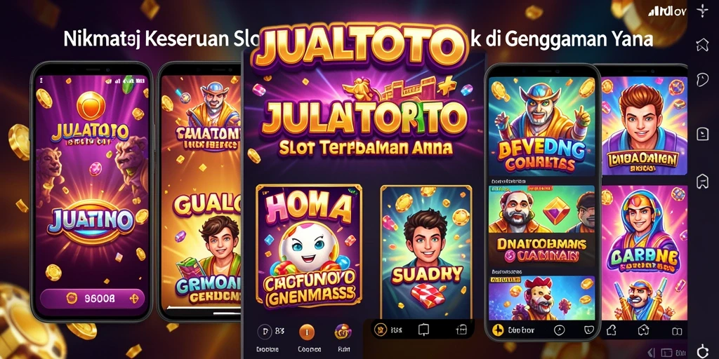 Tampilan gameplay JUALTOTO yang menampilkan mesin Slot seru.