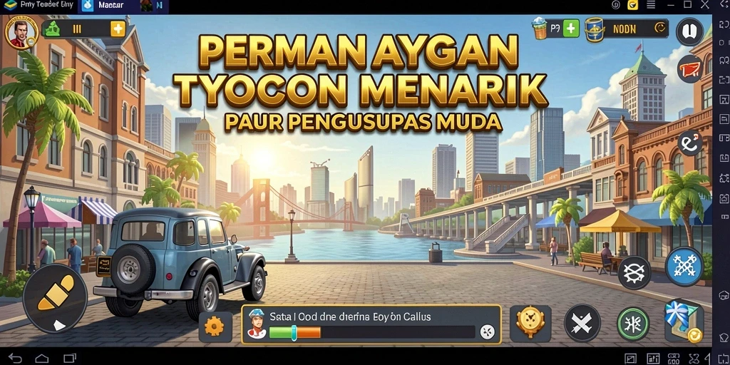 Tampilan gameplay PP7 yang menampilkan strategi bisnis yang seru.