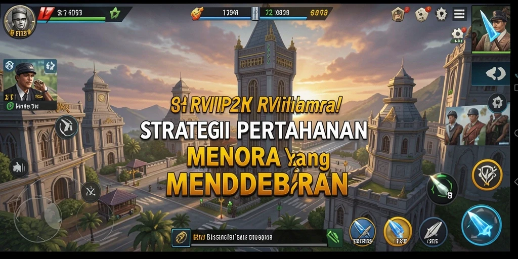 Tampilan gameplay menara pertahanan yang mendebarkan dan strategis di RVIP2.