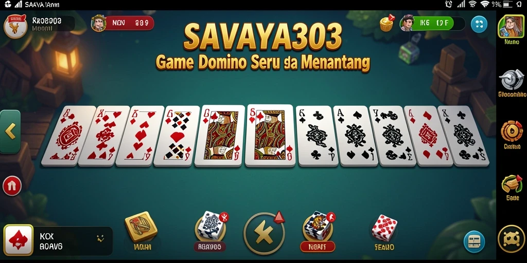 Tampilan gameplay menarik dari SAVAYA303 yang menampilkan aksi Domino.