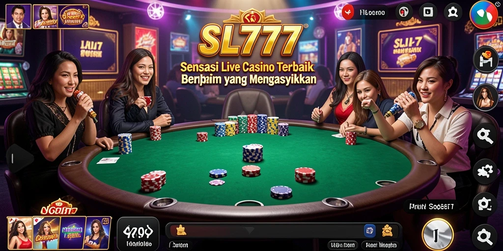 Tampilan gameplay Live Casino yang memukau di SL777.