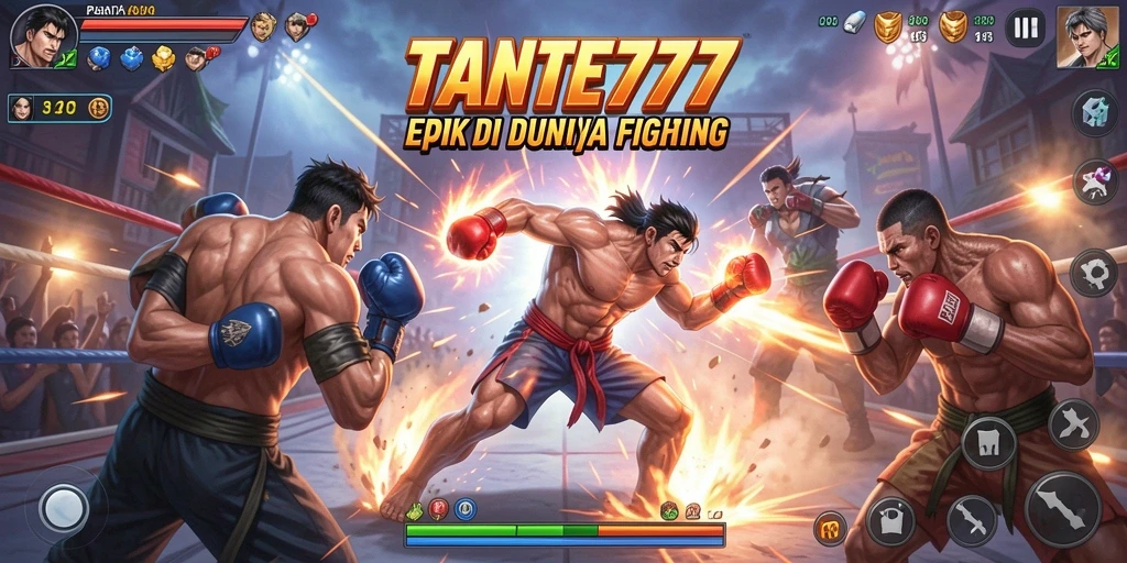 Gameplay TANTE777 menampilkan pertarungan seru dengan karakter yang beragam.