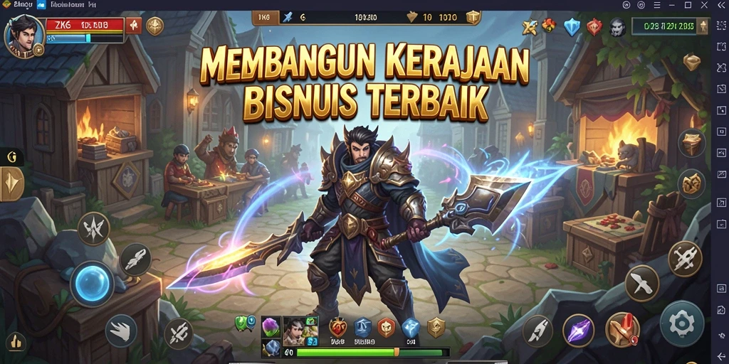 Tampilan gameplay menarik dari ZK6 yang menggambarkan manajemen bisnis.